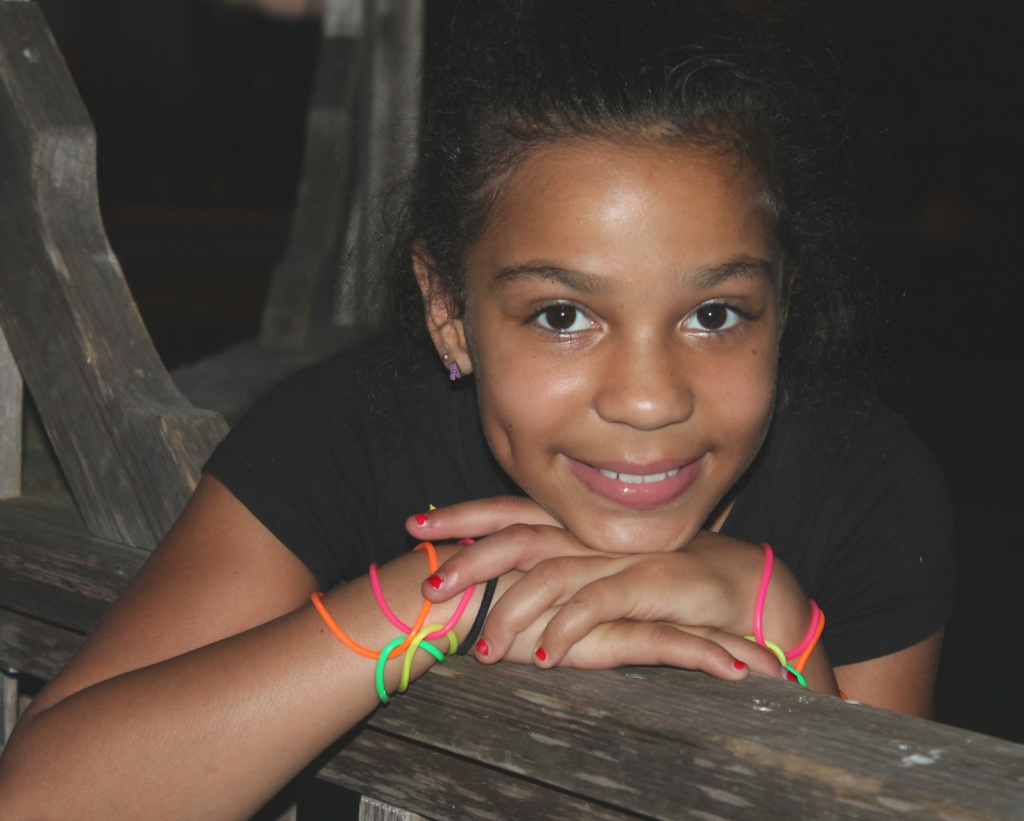 adolescent girl smiling